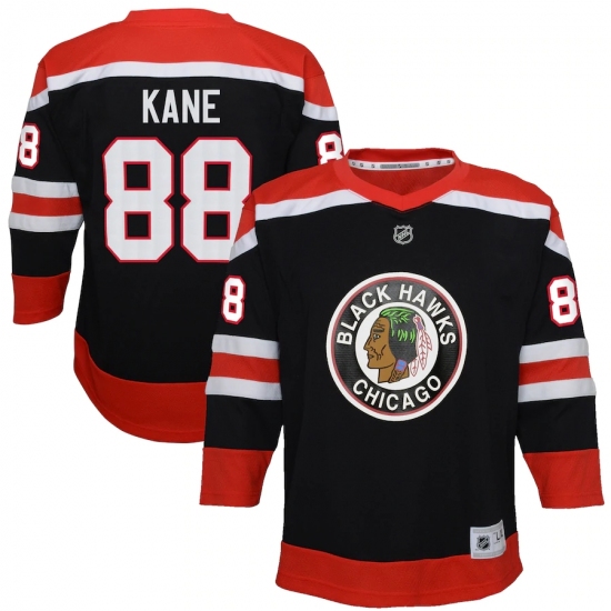 Youth Chicago Blackhawks #88 Patrick Kane Black 2020-21 Special Edition Replica Player Jersey - Ujersey