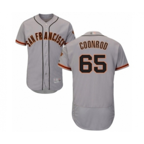 Men's San Francisco Giants #65 Sam Coonrod Grey Road Flex Base Authentic Collection Baseball Player Jersey - Ujersey