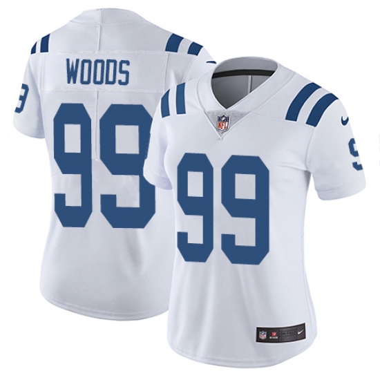 Women's Nike Indianapolis Colts #99 Al Woods White Vapor Untouchable Limited Player NFL Jersey - Ujersey