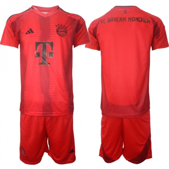 Men's Bayern Munich Custom 2024-25 Red Home Soccer Jersey Suit - Ujersey