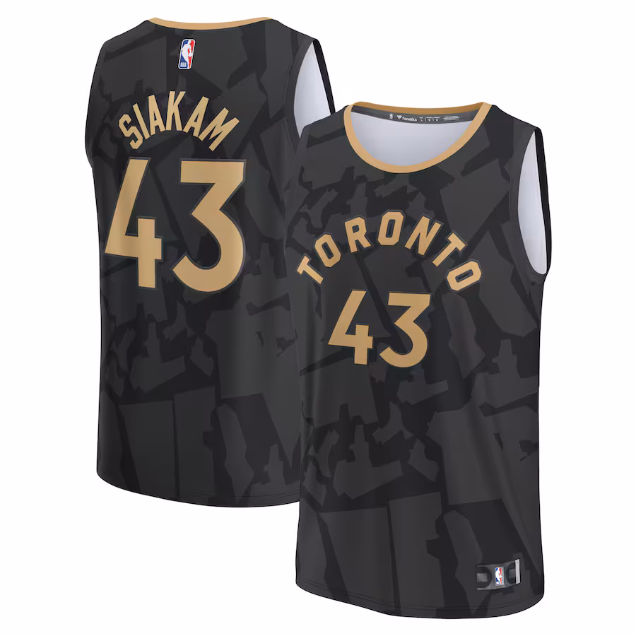 Youth Toronto Raptors Pascal Siakam Fanatics Black Fastbreak Jersey - City Edition - Ujersey NHL