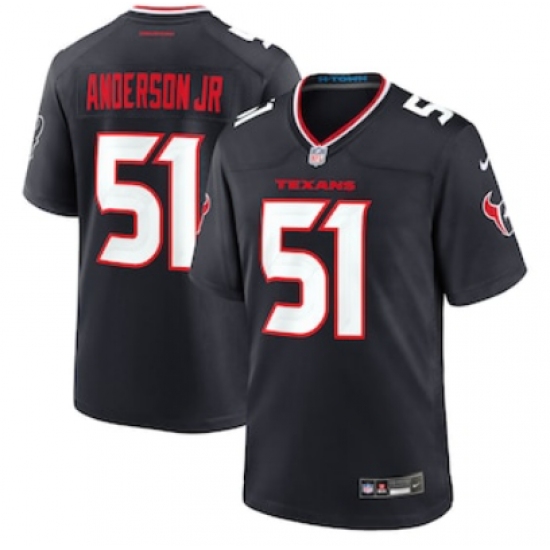 Men's Houston Texans #51 Will Anderson Jr. Nike Navy Game Jersey - Ujersey