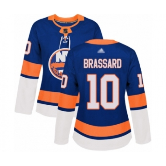 Women's New York Islanders #10 Derick Brassard Authentic Royal Blue Home Hockey Jersey - Ujersey