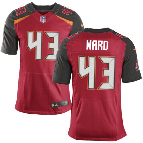 Men's Nike Tampa Bay Buccaneers #43 T.J. Ward Elite Red Team Color NFL Jersey - Ujersey