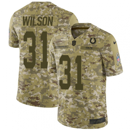 Men's Nike Indianapolis Colts #31 Quincy Wilson Limited Camo 2018 Salute to Service NFL Jersey - Ujersey