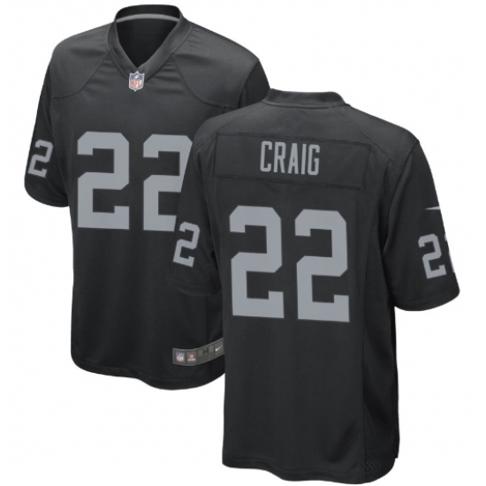 Men's Las Vegas Raiders #22 Roger Craig Nike Black Vapor Limited Jersey
