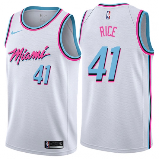 Women's Nike Miami Heat #41 Glen Rice Swingman White NBA Jersey - City Edition - Ujersey