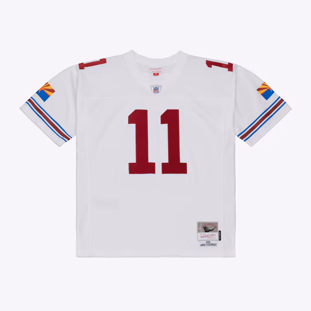 Men's Arizona Cardinals Larry Fitzgerald Mitchell & Ness White 2004 Legacy Replica Player Jersey - Ujersey
