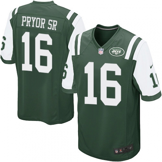 Men's Nike New York Jets #16 Terrelle Pryor Sr. Game Green Team Color NFL Jersey - Ujersey