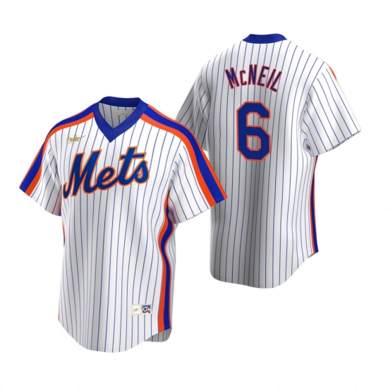 Men's Nike New York Mets #6 Jeff McNeil White Cooperstown Collection Home Stitched Baseball Jersey - Ujersey