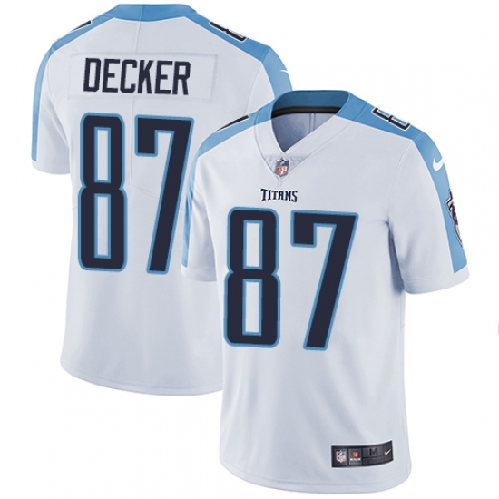 Youth Nike Tennessee Titans #87 Eric Decker Elite White NFL Jersey - Ujersey