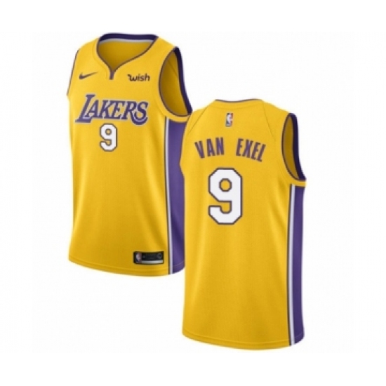 Youth Los Angeles Lakers #9 Nick Van Exel Swingman Gold Home Basketball Jersey - Icon Edition - Ujersey