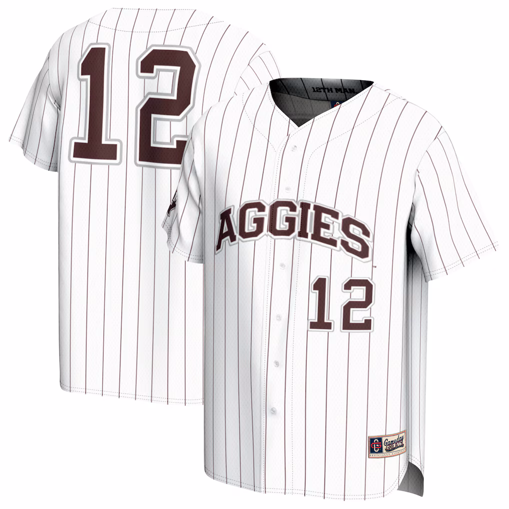 Unisex GameDay Greats White Texas A&M Aggies Lightweight Baseball Jersey