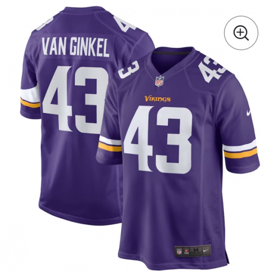 Men's Minnesota Vikings #43 Van Ginkel Purple 2025 F.U.S.E. Vapor Untouchable Limited Football Stitched Jersey - Ujersey