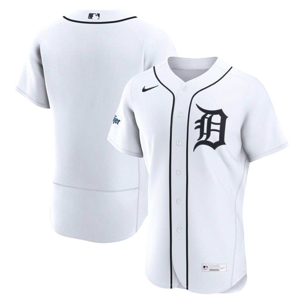 Men's Detroit Tigers Nike White Home Authentic Jersey - Ujersey