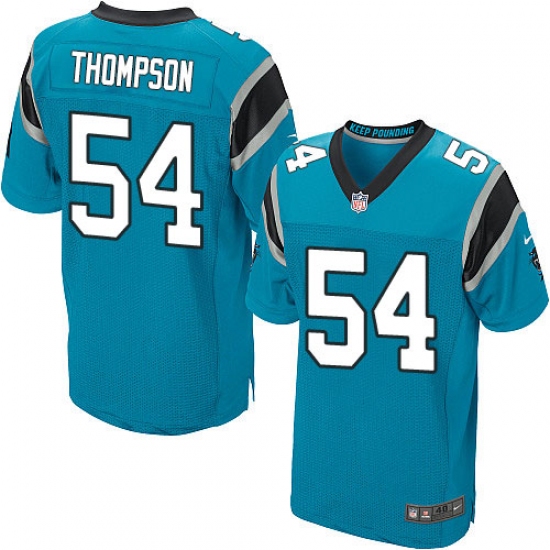 Men's Nike Carolina Panthers #54 Shaq Thompson Elite Blue Alternate NFL Jersey - Ujersey