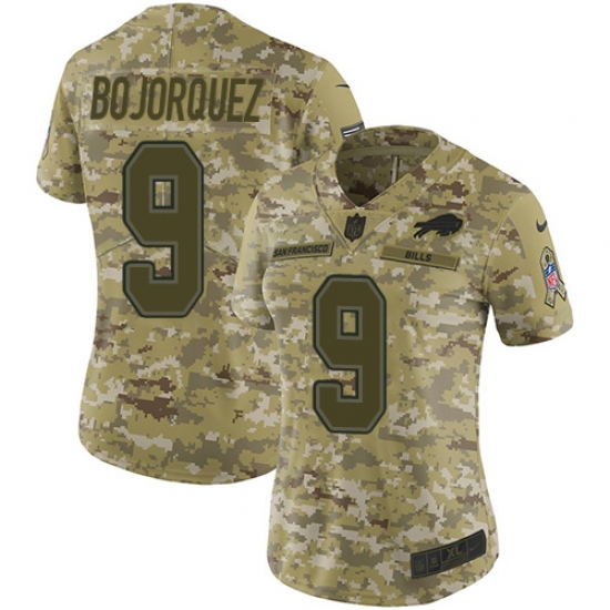 Women's Nike Buffalo Bills #9 Corey Bojorquez Limited Camo 2018 Salute to Service NFL Jersey - Ujersey
