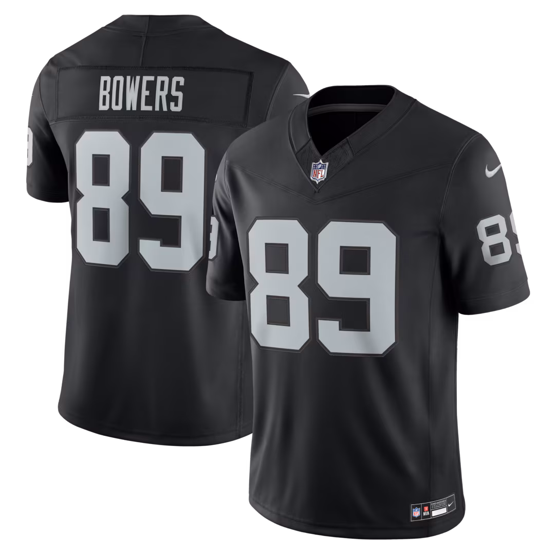 Men's Las Vegas Raiders Brock Bowers Nike Black Team Vapor F.U.S.E. Stitched Limited Jersey