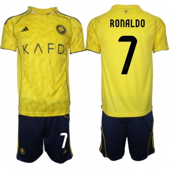 Men Al Nassr 2026 Soccer Jerseys Yellow #7 RONALDO