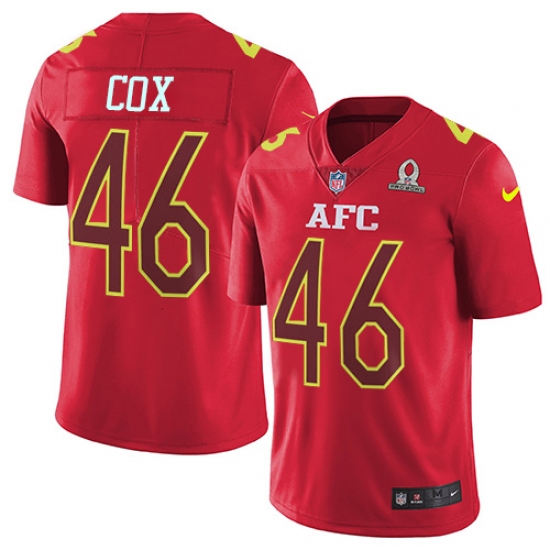 Youth Nike Baltimore Ravens #46 Morgan Cox Limited Red 2017 Pro Bowl NFL Jersey - Ujersey
