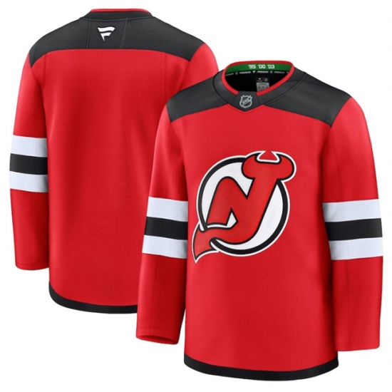 Men's New Jersey Devils Blank Red 2024-25 Home Stitched Hockey Jersey - Ujersey
