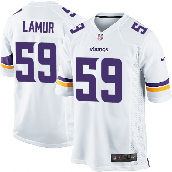 Men's Nike Minnesota Vikings #59 Emmanuel Lamur Game White NFL Jersey - Ujersey