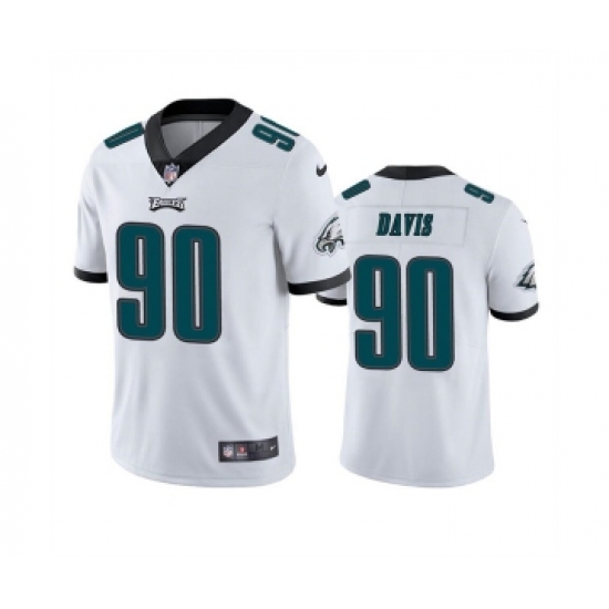 Men's Nike Philadelphia Eagles #90 Jordan Davis White Vapor Untouchable Limited Stitched Jersey - Ujersey