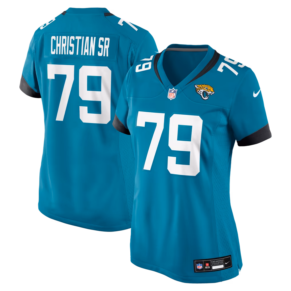 Women's Jacksonville Jaguars Geron Christian Sr. Nike Teal Team Game Jersey - U-jersey