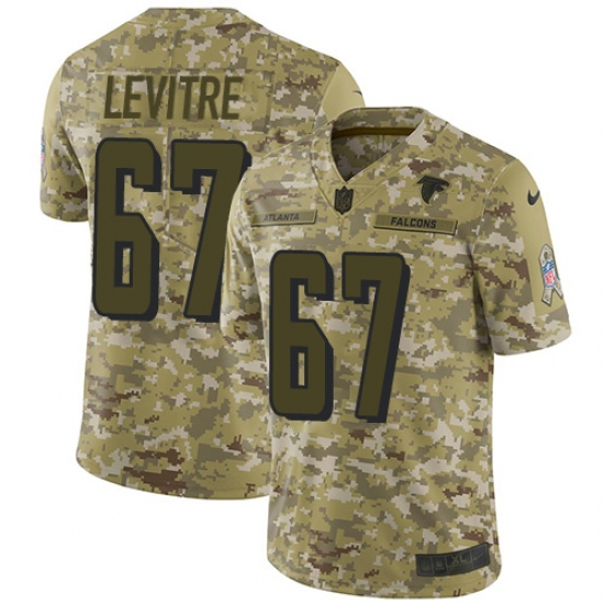 Men's Nike Atlanta Falcons #67 Andy Levitre Limited Camo 2018 Salute to Service NFL Jersey - Ujersey