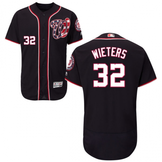 Men's Majestic Washington Nationals #32 Matt Wieters Navy Blue Flexbase Authentic Collection MLB Jersey