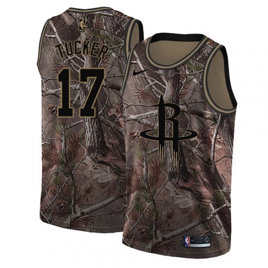 Women's Nike Houston Rockets #17 PJ Tucker Camo NBA Swingman Realtree Collection Jersey - Ujersey