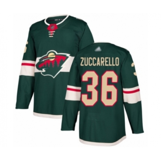 Men's Minnesota Wild #36 Mats Zuccarello Authentic Green Home Hockey Jersey - Ujersey