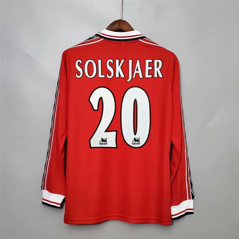 Manchester United Retro Home Long Sleeve Football Jersey Shirt 1998/99