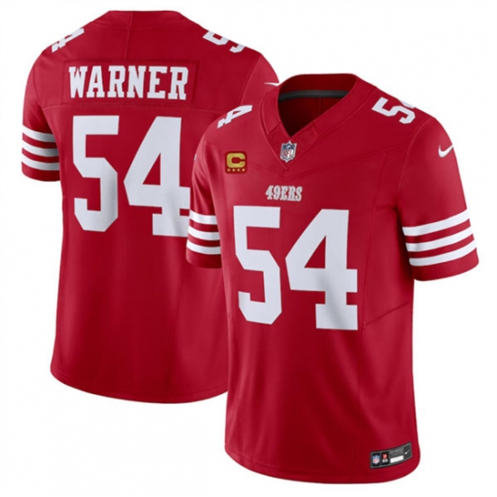 Men's San Francisco 49ers #54 Fred Warner Red 2024 F.U.S.E. With 4-Star C Vapor Untouchable Limited Football Stitched Jersey - Ujersey