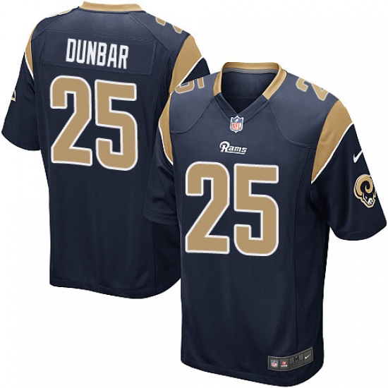 Men's Nike Los Angeles Rams #25 Lance Dunbar Game Navy Blue Team Color NFL Jersey - Ujersey