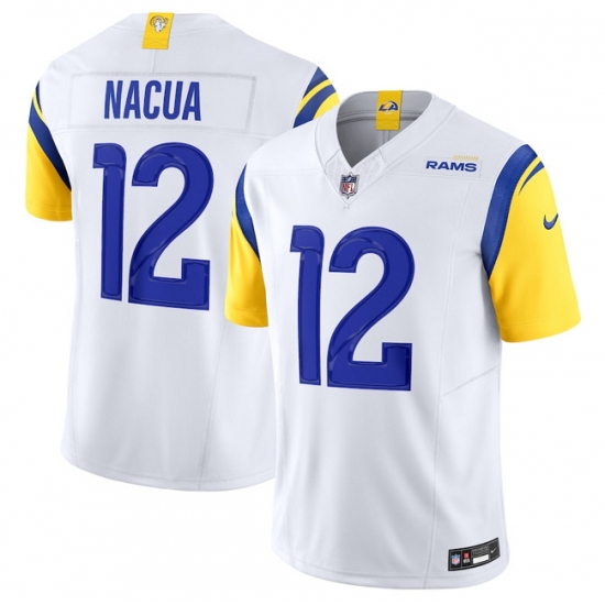 Women's Los Angeles Rams #12 Puka Nacua White 2024 F.U.S.E. Vapor Untouchable Stitched Jersey(Run Small) - Ujersey