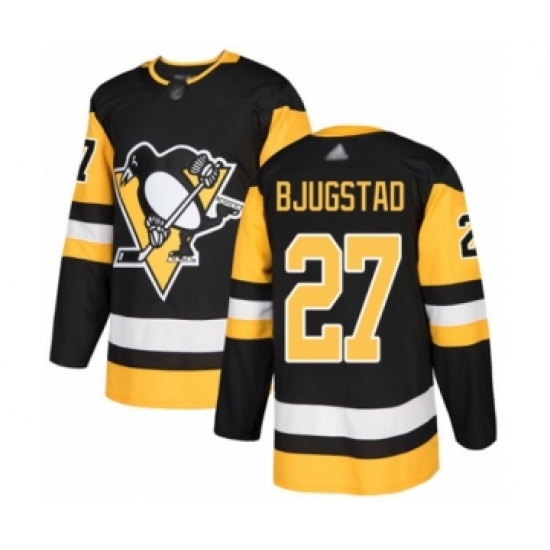 Men's Pittsburgh Penguins #27 Nick Bjugstad Authentic Black Home Hockey Jersey