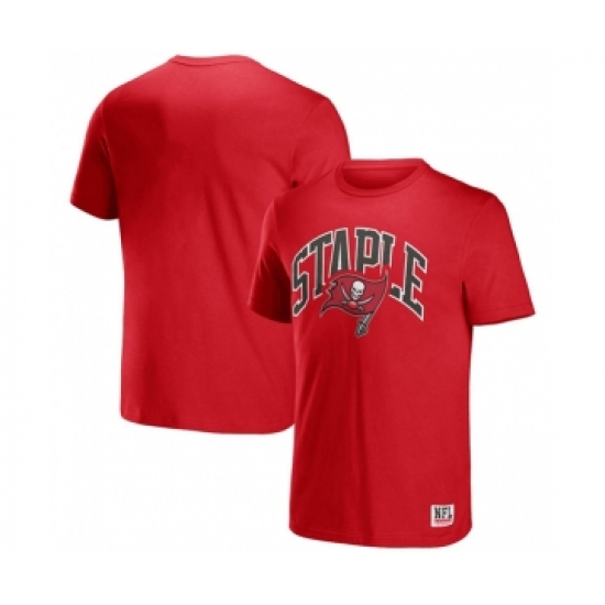 Men's Tampa Bay Buccaneers x Staple Red Logo Lockup T-Shirt - Ujersey