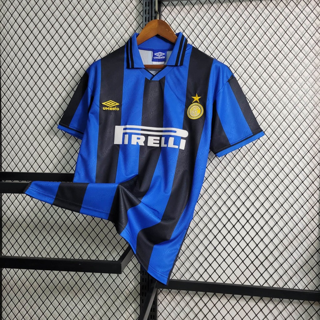 Inter Milan Jersey Custom Home Soccer Jersey 1995/96 - ujerseystore