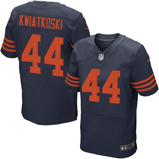 Men's Nike Chicago Bears #44 Nick Kwiatkoski Elite Navy Blue Alternate NFL Jersey