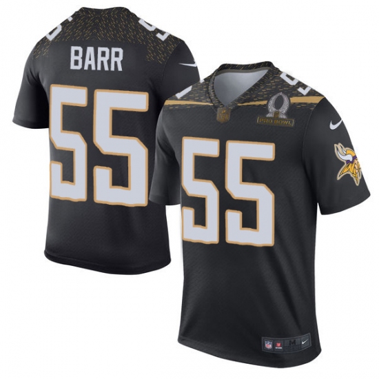 Men's Nike Minnesota Vikings #55 Anthony Barr Elite Black Team Irvin 2016 Pro Bowl NFL Jersey - Ujersey