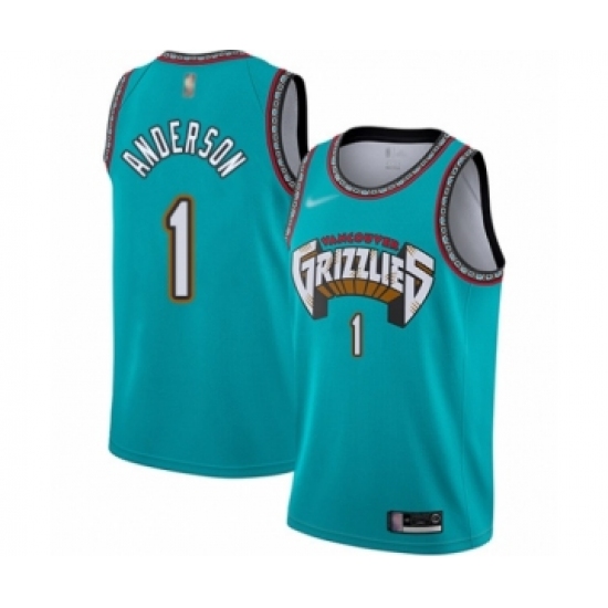 Men's Memphis Grizzlies #1 Kyle Anderson Authentic Green Hardwood Classic Basketball Jersey - Ujersey