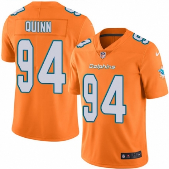 Youth Nike Miami Dolphins #94 Robert Quinn Limited Orange Rush Vapor Untouchable NFL Jersey - Ujersey