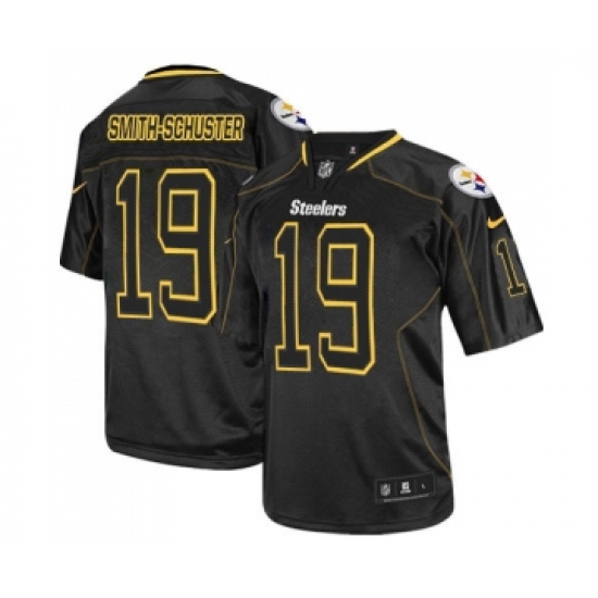 Men's Pittsburgh Steelers #19 JuJu Smith-Schuster Elite Lights Out Black Football Jersey - Ujersey