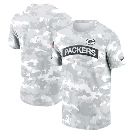 Men's Green Bay Packers 2024 Arctic Camo Salute To Service Performance T-Shirt - Ujersey
