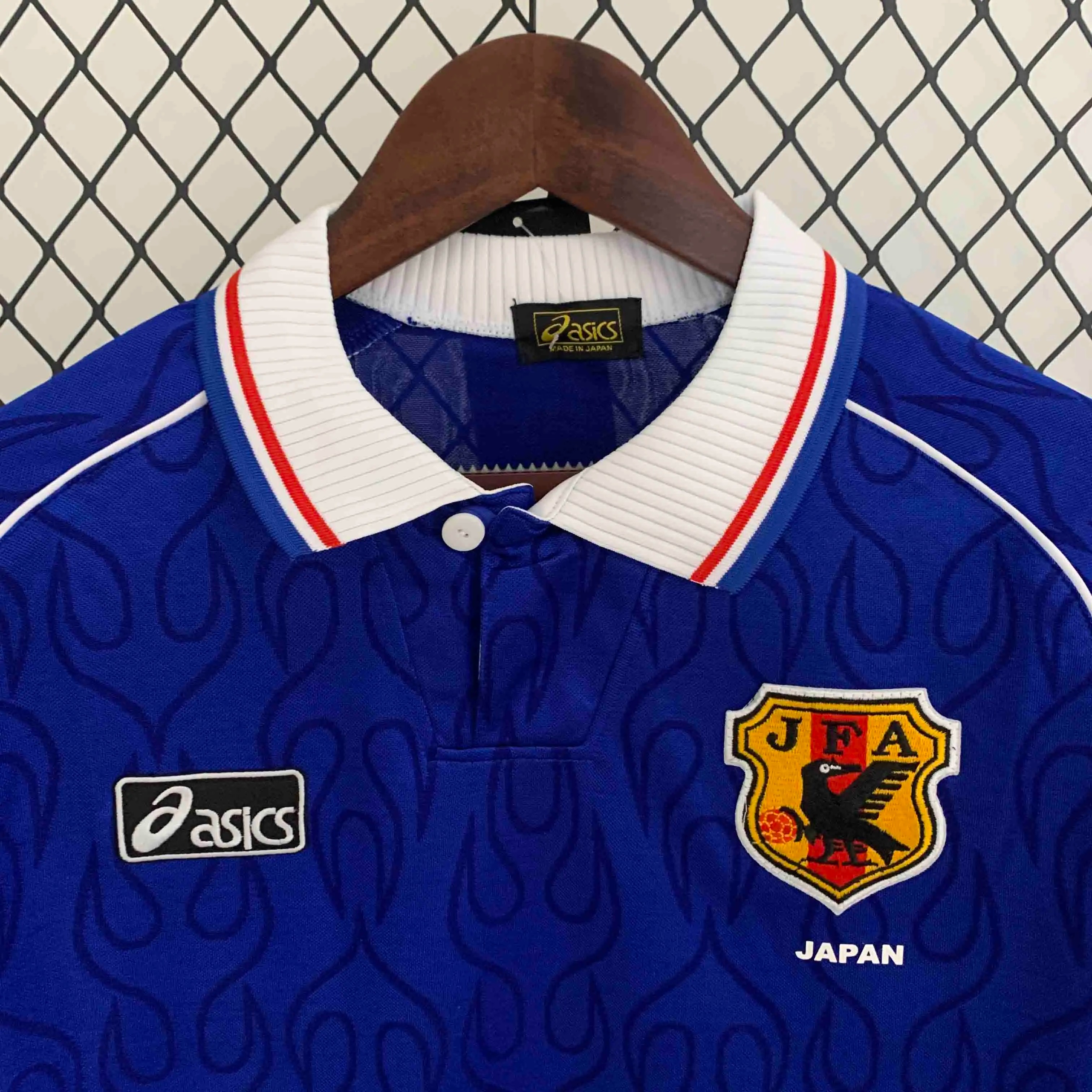 Japan Retro Soccer Jersey Home Custom Long Sleeve Shirt 1998 - ujerseystore