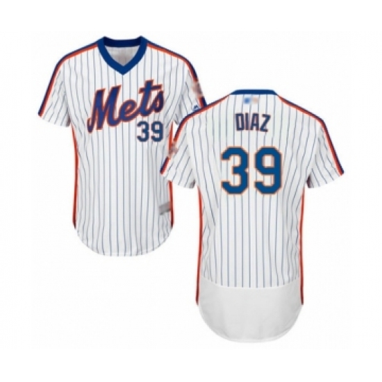 Men's New York Mets #39 Edwin Diaz White Alternate Flex Base Authentic Collection Baseball Jersey - Ujersey