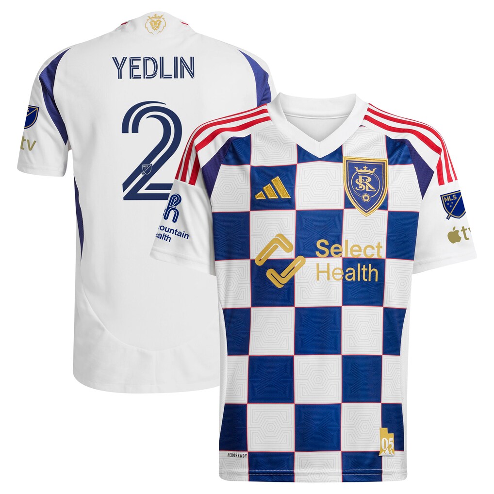 Men's Real Salt Lake DeAndre Yedlin adidas White 2025 Grid City On-Field Authentic Jersey - Ujersey