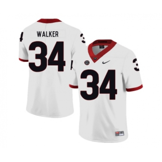 Georgia Bulldogs 34 Herchel Walker White Nike College Football Jersey - Ujersey