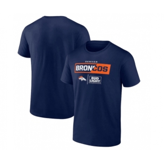 Men's Denver Broncos Navy x Bud Light T-Shirt - Ujersey
